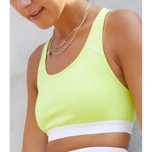 NEW Free People FP Movemovement Move Me Bra In Yellow Size Medium